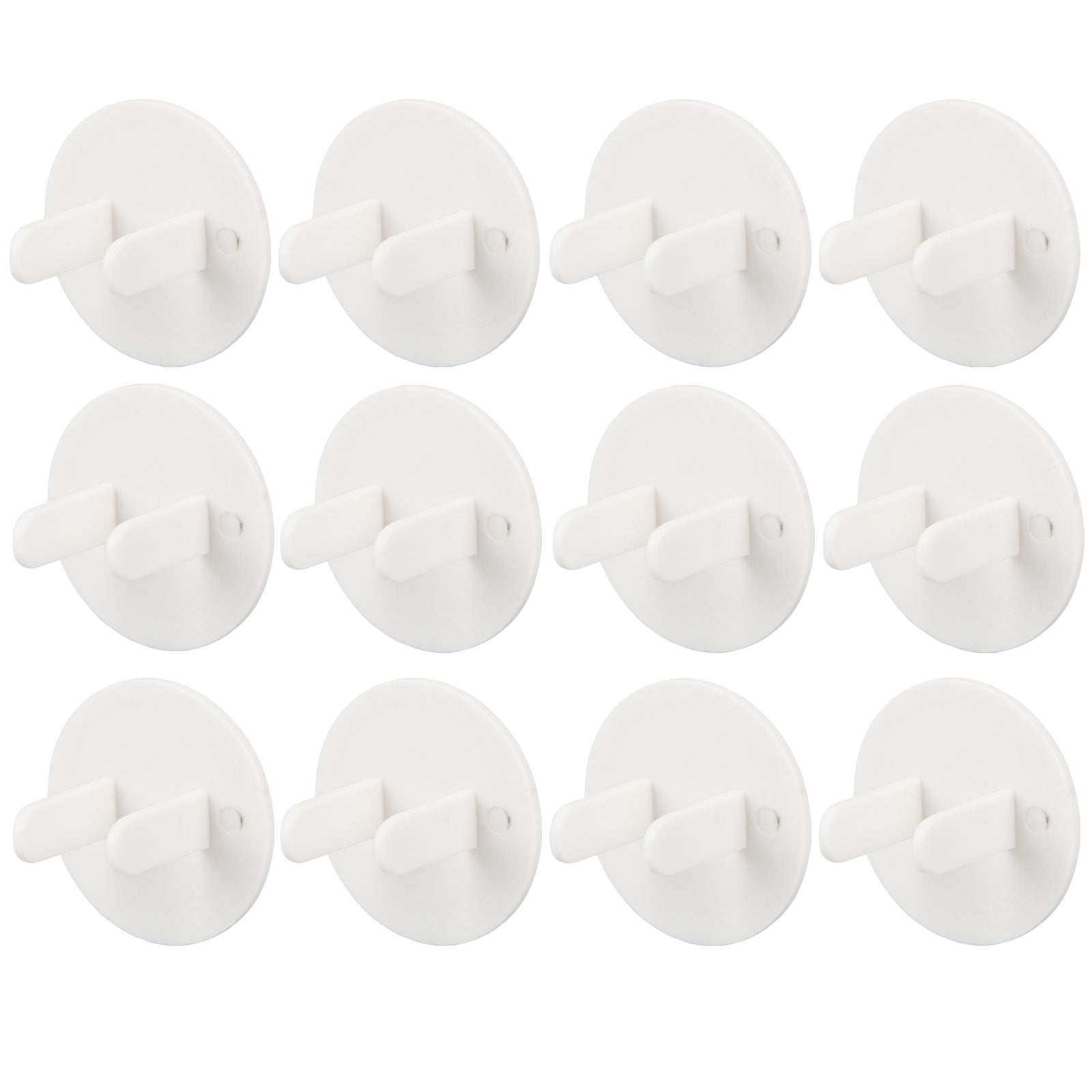Brand New Pack of 12 Protector and Safety Blanking Plug for Socket White Plastic 