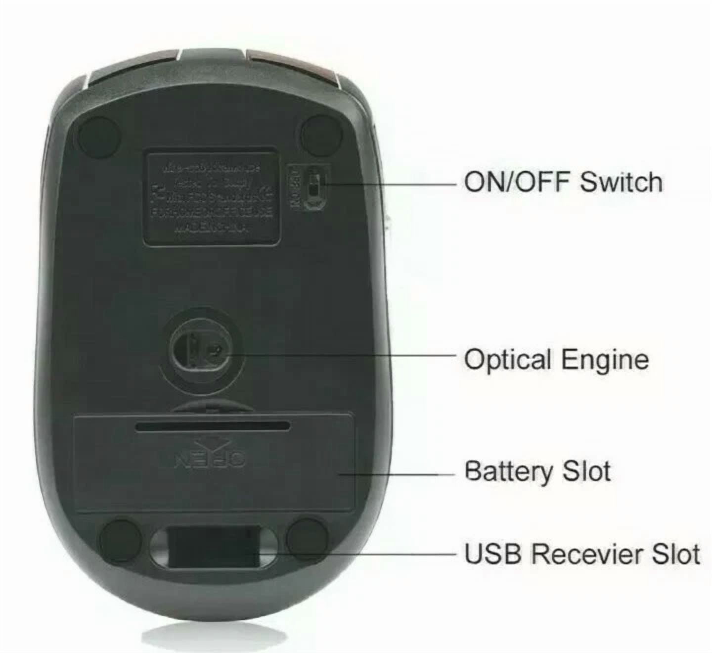 CRESTIN- 2 Pack Wireless Mouse Bluetooth 2.4Ghz Wireless Pc Optical Mouse For Laptop Pc