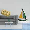 thumbnail image 2 of Elegante Caja De Pañuelos Y Escultura De Velero De Hierro, Adorno De Mesa Para Baño, Porta Rollos De Papel Higiénico Y Decoración Para El Hogar Y El Restaurante., 2 of 7