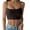Brown, variant on Kureaily Women's Sleeveless Tank Square Neck Workout Fitness Casual Basic Crop Tops