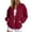 Wine, variant on Ymyiu Womens Sweatshirt Womens Snap Sweatshirts Jackets Long Sleeve Casual Loose Outwear with Pockets(Wine, S)