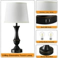 thumbnail image 5 of NATYSWAN lamps for Living Room Set of 2, Premium Linen Fabric Lampshade 3-Way Dimmable White Nightstand lamp Shade for Bedroom reading Living Room Bedside Nightstand, 5 of 10