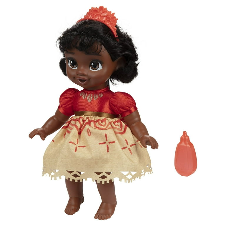 Disney Princess Deluxe 8 inch Moana Baby Doll Includes Tiara and Bottle for  Children Ages 2+ 