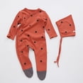 thumbnail image 4 of Weebloom Baby Girl Outfits Long Sleeve Graphic Print Footed Bodysuit Jumpsuit Hat Rompers Cute 12-18 Months, 4 of 4