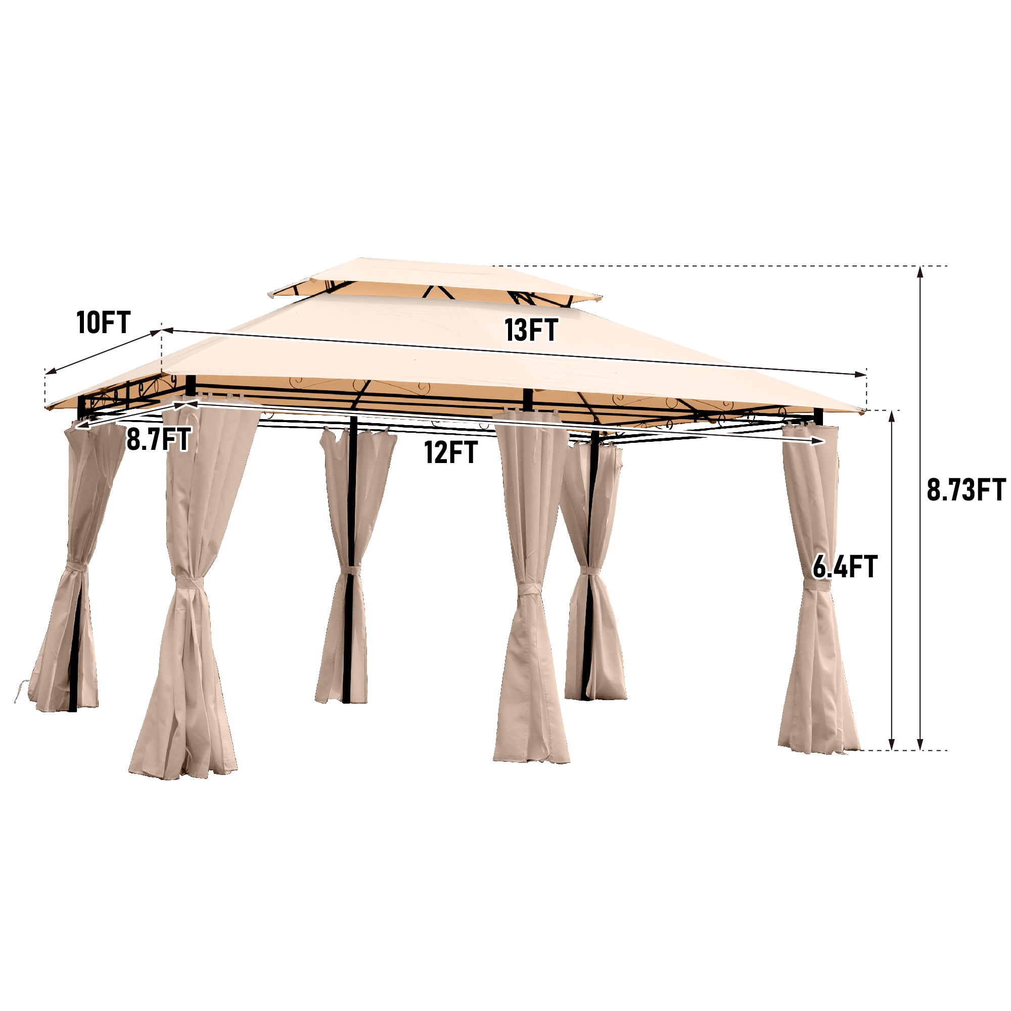 Retractable Awning, 118x71 Inch UV Resistant Privacy Screen for Balcony Patio Garden, Beige