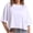 White, variant on Women Round Neck Cropped T Shirts Soft Short Sleeve Boxy Tee Casual Athletic Gym Yoga Tops
