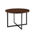 thumbnail image 3 of 42" Metal and Wood Modern Round Dining Table - Dark Walnut/ Black, 3 of 7