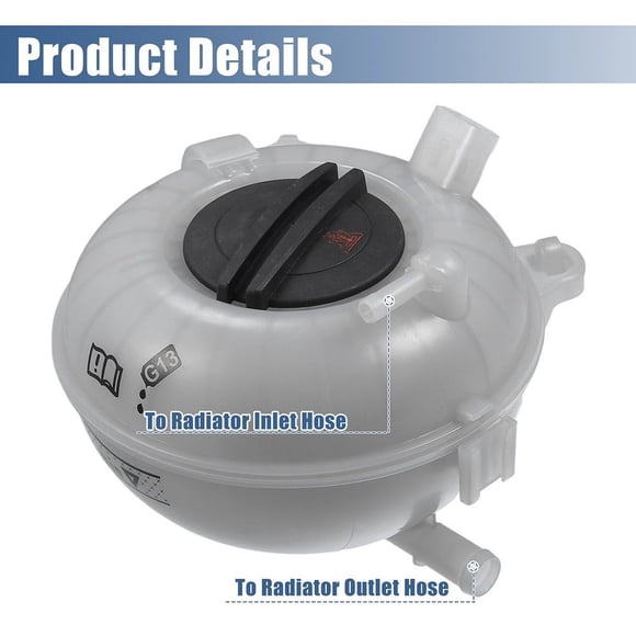 For Golf 7 MK7 Car Coolant Tank Reservoir Expansion Kit Gray OE 5QD121407H