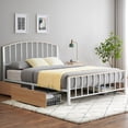 thumbnail image 4 of Garvee Cama Platforma Metal con Cabecera y Pie – 4 Cajones, Soportes de Acero, Sin Box Spring-Full, 4 of 8