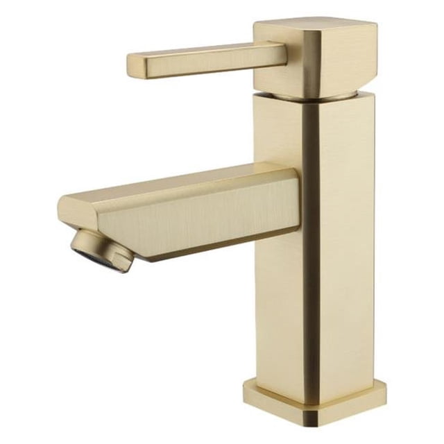 UPC Single Hole Faucet with Drain - Brown Bronze Gold
