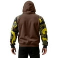 thumbnail image 5 of Men’s Pullover Hoodie with Camouflage Print Long Sleeve Drawstring Hooded Sweatshirt Casual Loose Fit Kangaroo Pocket Light Brown 2XL, 5 of 5