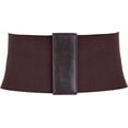 thumbnail image 3 of PIKADINGNIS Women Elastic Wide Band Tied Waspie Corset Waist Cincher Belt,Black, 3 of 5