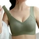 thumbnail image 1 of Gibobby Seamless Beauty Back Ropa interior Sin anillo de Sujetador deportivo Sexy Push Up Ropa interior cómoda Sujetador de libros(Verde,XXL), 1 of 5