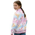 thumbnail image 2 of FUIALDOLG Colorful Cartoon Axolotls Hoodies Kids Half Zip Sweatshirts Casual Loose Fit Long Sleeve Hoodie Sweatshirt Casual Tops for Teenager Girl，9-10Years, 2 of 8