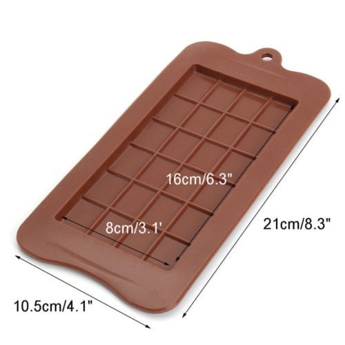 24 Grid Square Chocolate Mold Bar Block Ice Silicone Cake Candy Sugar Bake Newes