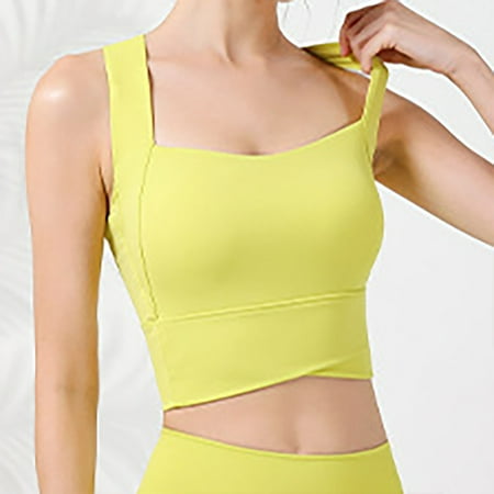 sovlvnd Summer Sale Women s Plus Size Sports Bra Fitness Running Shockproof Yoga Tank Top Front Zipper No Steel Ring Comfort Sports Bra