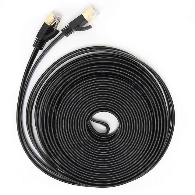 High quality Category 7 flat 10G network cable with shielding computer