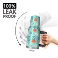 thumbnail image 3 of 40oz Pioneer Flower Floral Print Pattern Insulated Tumbler with Handle, BPA-Free Leak Proof Lid and Straws, Double Wall Vacuum, Hot 12h/Cold 34h, 3 of 6