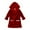 Red, variant on Godderr Toddler Baby Girls Hoodie Pajamas Bathrobe,Kids Girls Hooded Sleepwear Night-Robe,Long Sleeve Loungewear,Straps Bathrobe for 9M-9Y