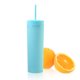 thumbnail image 4 of Toystoory Botella de agua de 16OZ, vaso de paja esmerilado de plástico de 2 capas, bebida portátil, taza de té de la leche, soporte para café y jugo Mostrada Azur NO8 Toystoory HA007950-10B, 4 of 6