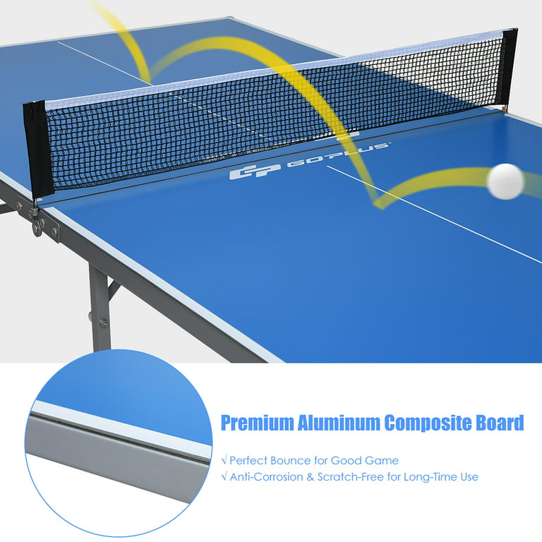 Costway 60'' Portable Table Tennis Ping Pong Folding Table W