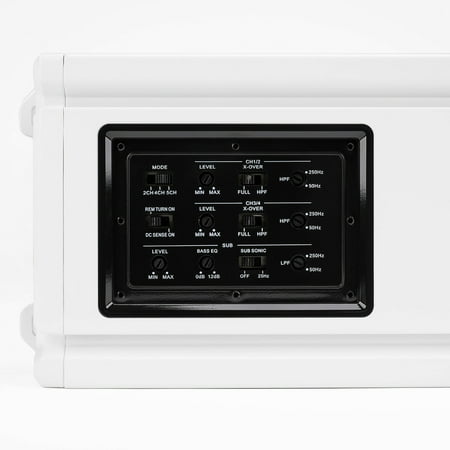 MB Quart - Nautic 1000W Class AB/D Multichannel Amplifier with Variable Crossovers - White