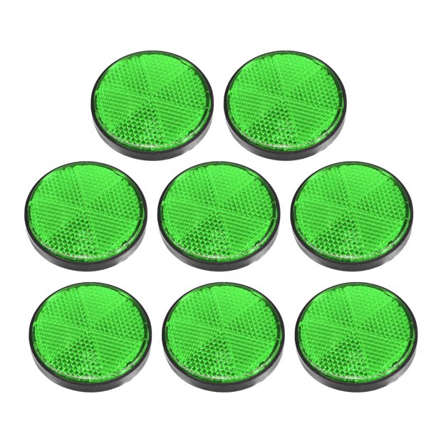 8uds Redondo Seguridad Rayos Reflectantes Auto Adhesivo Reflector Verde