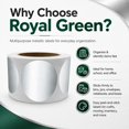 thumbnail image 5 of Royal Green Metallic Label Rolls 2 inch Shiny Round Silver Stickers (50mm) - 600 Pack, 5 of 5