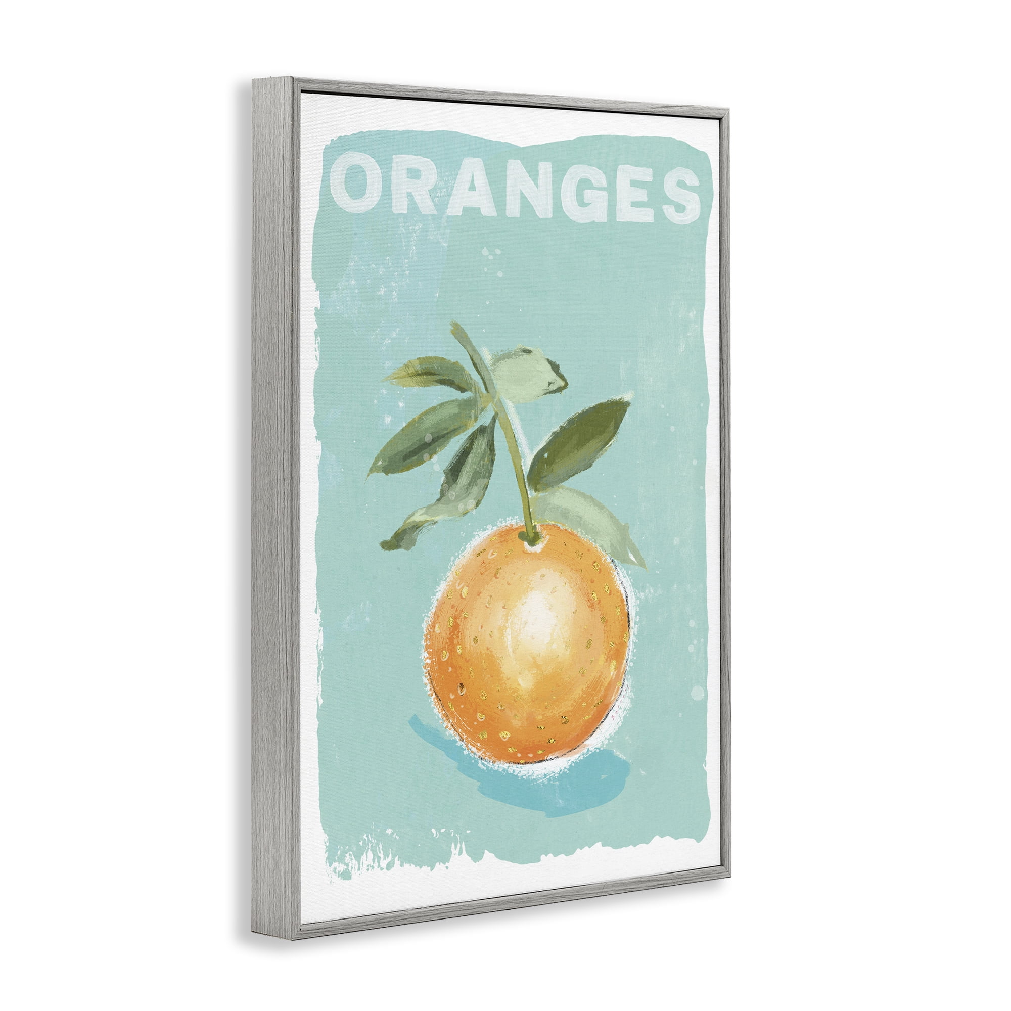 Stupell Industries Orange Twist Motif Gray Framed Giclee Art, design by Chad Barrett