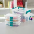thumbnail image 4 of Sterilite Convenient Small Divided Clear Storage Pencil Box & Latch Lid, 12 Pack, 4 of 12