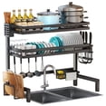 thumbnail image 1 of Escurridor de Trastes de 2 Niveles, Acero Inoxidable sobre Fregadero, Rejilla de Secado para Escurridor de Platos Grande, Organizadores de Cocina Multifuncionales y Estante de Almacenamiento, 1 of 9
