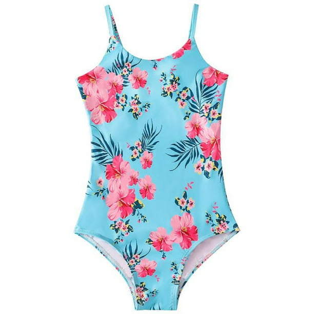 SILVERCELL Girls One Piece Swimsuits Dot Print Bathing Suit for Kids ...