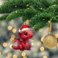 thumbnail image 4 of Christmas Big Sales! Christmas Ornaments for Kids Christmas Creative Dinosaur Decoration Christmas Tree Acrylic Flat Pendant Home Gift Decorations, 4 of 4