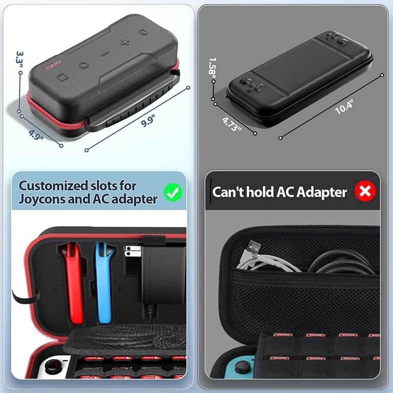 OIVO Nintendo Switch OLED Case, Hard Shell Travel Case, Fits Joy