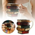 thumbnail image 1 of Literary Retro Painted Book Cup Hand Painted Literary Theme Hand Painted Mug Book Shape Coffee Cup Reading Lover Study Water Cup Kitchen Cups Coffee Mug Large Drinking Set up Glass Food Storage, 1 of 3