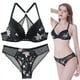 thumbnail image 3 of Conjunto de sujetador de espalda hermosa de gran tamaño Conjunto de ropa interior francesa de encaje sexy estampado para mujer, 3 of 5