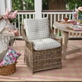 thumbnail image 2 of ARDEN Plush Modern Tufted Polyfill Dining Chair Cushion 2-Pack, 21 x 40, Arden x Alexandra Kay Collection, Water repellent, Fade Resistant, The Coffee Girl Gingham, 2 of 7