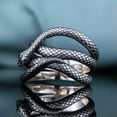 thumbnail image 3 of Fashion Jewelry Women/Men Snake 925 Silver Ring Punk Party Ring Sz 6-10, 3 of 9