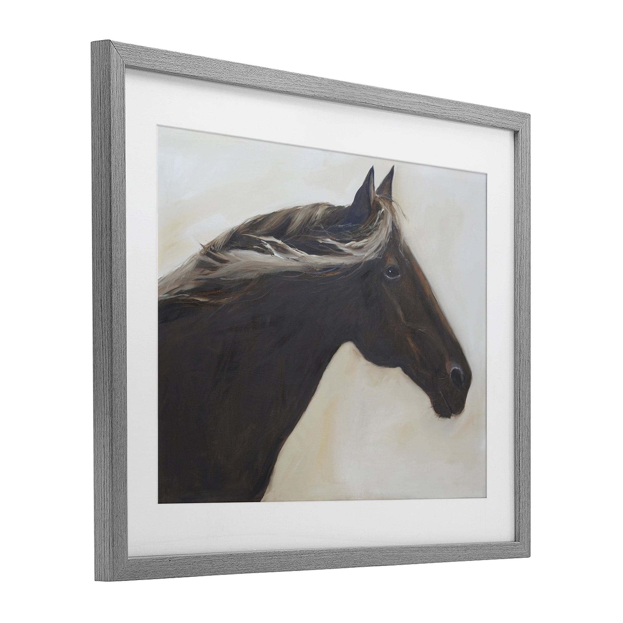 Stupell Industries The Mare In Profile Gray Framed Print Under Glass, design by Jadei Graphics