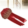 thumbnail image 4 of LHCER Turban Mode Unique Femme Rétractable Rétro Perlé Bandage Musulman Longue Foulard Chapeau, Châles pour Cheveux, Turban, 4 of 8