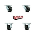 thumbnail image 2 of 3.25 Inch Phenolic Caster Set with Roller Bearings 2 Swivel 2 Rigid SCC, 2 of 2