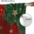 thumbnail image 6 of Christmas Curtains, Red White Snowflakes Merry Christmas Window Treatments for Living Room Bedroom Kitchen Holiday Party Decor, Burgundy New Year Drapes 2 Panel Sets,42x63 Inch, 6 of 6