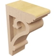 thumbnail image 5 of 2"W x 4"D x 6"H Classic Mayflower Rough Cedar Woodgrain TimberThane Corbel, Primed Tan, 5 of 6