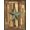 Teal Brown, Pattern 17, variant on ODIKA 8'x10' Washable Area Rug Durable, Non-Slip Five Point Star Terracotta Outline Aged Wood Plank Motif Decor for Living Room, Under Sectional, Family