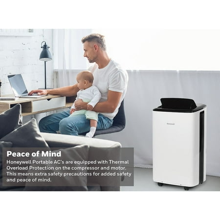 Honeywell - 10,000 BTU Smart Wi-Fi Portable Air Conditioner - Silver
