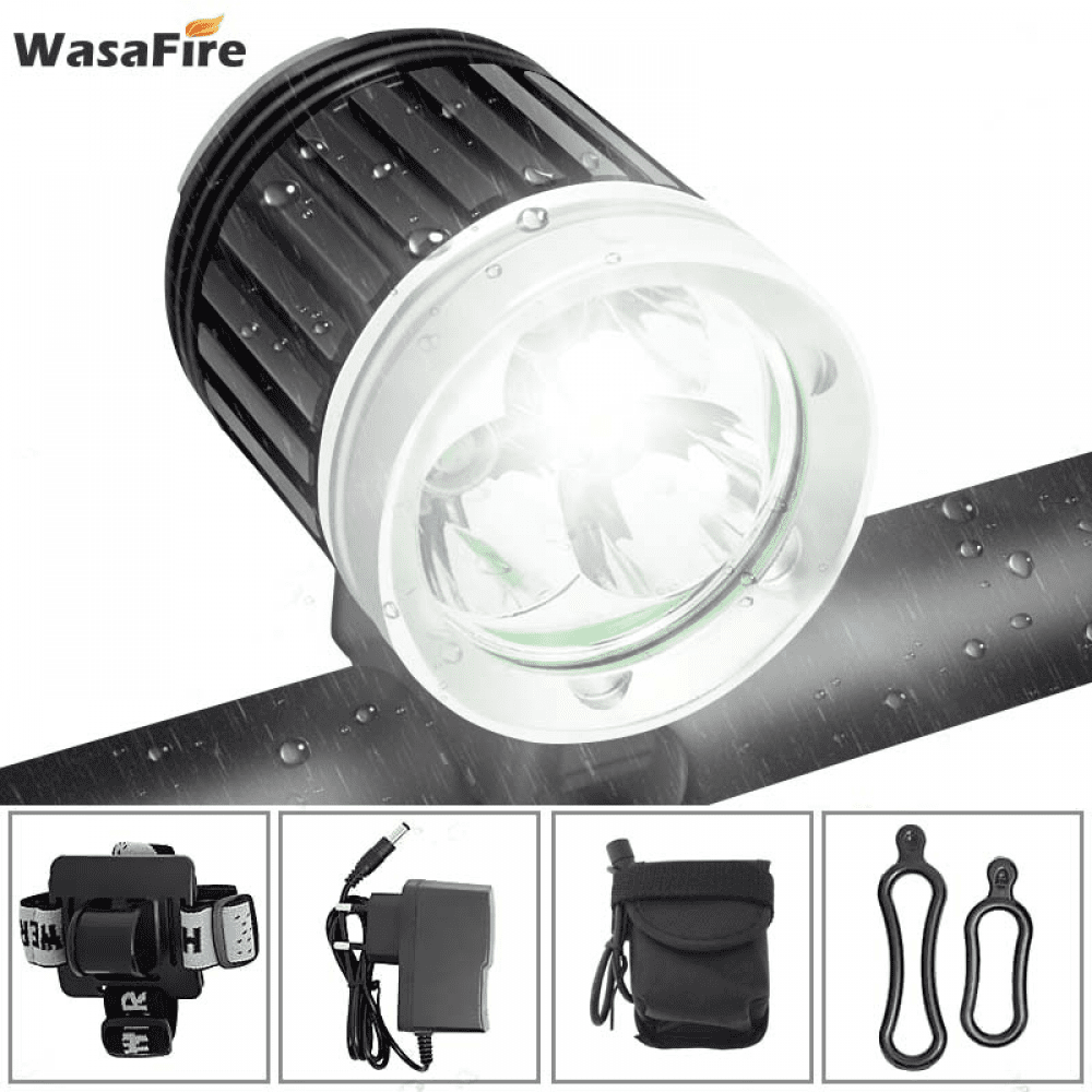 Wasaga 4000lm Bike Light 3x T6 LED Bicycle Light 3 Modes Cycling
