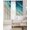 Teal, variant on Blue Gradient Beach Black Out Curtains 54 Inch Long, Short Curtains for Small Window, Watercolor Coastal Seaside Waves Ombre Room Darkening Window Curtains for Kitchen Bedroom 42"x54" 2 Panels