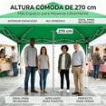 thumbnail image 3 of Carpa Plegable 3x3 m , Toldo Oxford 150D Impermeable Protección UPF50+ Anti Rayos UV, Mecanismo Bloqueo Central Armado Rápido Sin Herramientas-Para Jardín, Patio, Camping, Fiestas y Puestos De Feria, 3 of 9