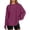 Purple, variant on HJYCHN Women's T-Shirts Fashionable Oversized Casual Basic Round Neck Fall Top Everyday Wear Long Sleeve Tops for Women Light Pink XS