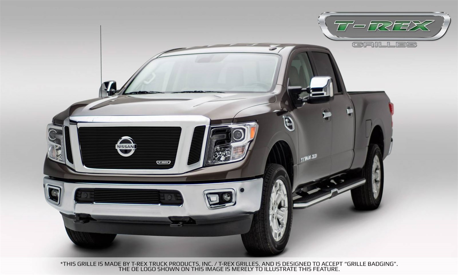 T-Rex Grilles 25785B Billet Series Bumper Grille Overlay; 3 pc.; Black Powdercoated Aluminum; Horizontal 8 Bar;